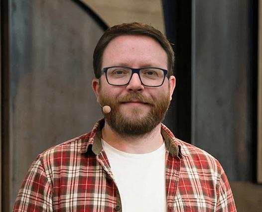 Nick O'Leary presenting